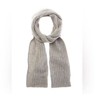 Portolano Cashmere Cozy Gray Knit Scarf